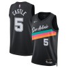 Canotte Uomo San Antonio Spurs Stephon Castle Nike 2025-26 City Edition Nero Swingman